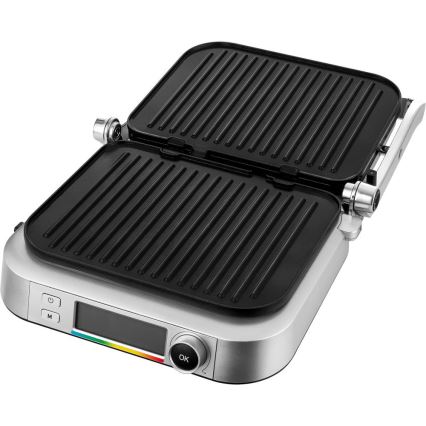 Sencor - Griglia a contatto 2100W/230V cromo opaco