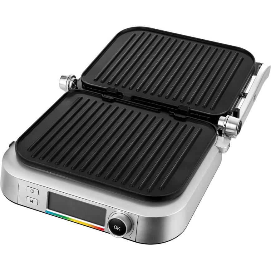 Sencor - Griglia a contatto 2100W/230V cromo opaco
