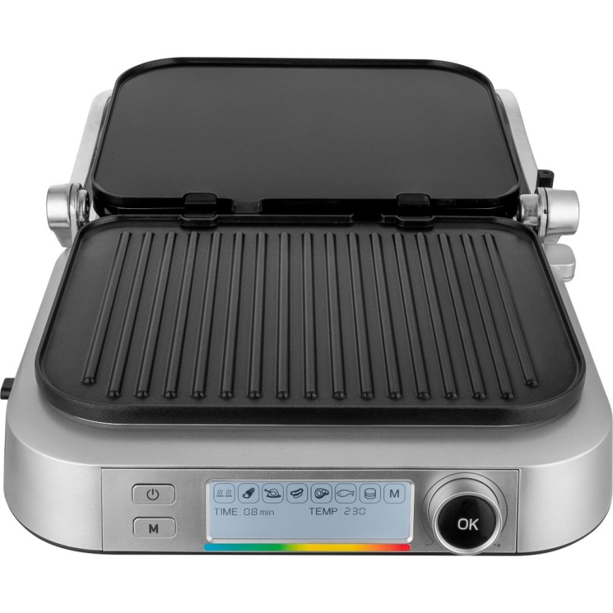 Sencor - Griglia a contatto 2100W/230V cromo opaco