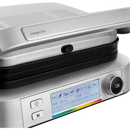 Sencor - Griglia a contatto 2100W/230V cromo opaco