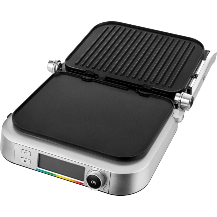 Sencor - Grill a contatto 2100W/230V cromo opaco