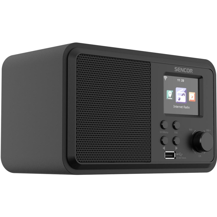 Sencor - Internet radio 4W/5V Wi-Fi + telecomando