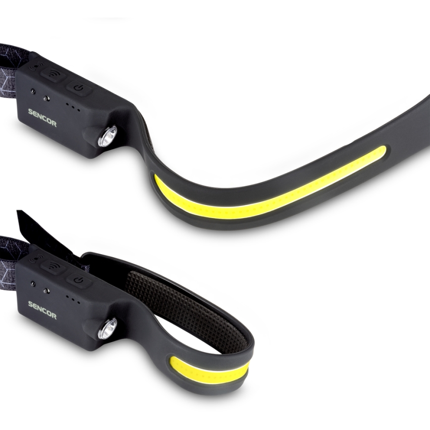 Sencor - Lampada frontale LED ricaricabile LED/4W/1200 mAh IP43