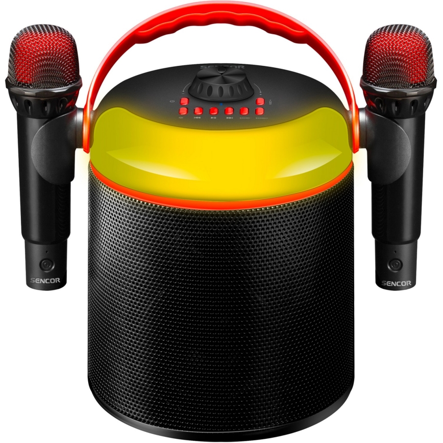 Sencor - LED Altoparlante con microfoni wireless 4000 mAh