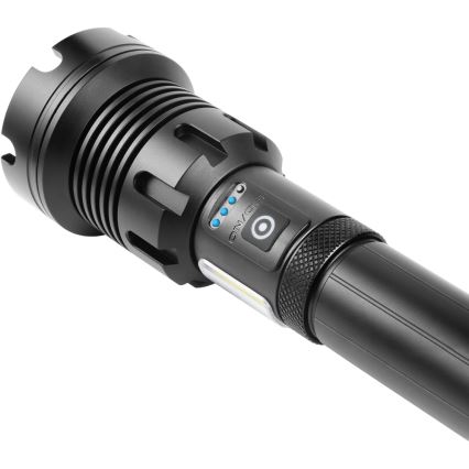 Sencor - LED Torcia elettrica ricaricabile in alluminio con funzione di power bank LED/10W/4400 mAh 2000 lm IP44