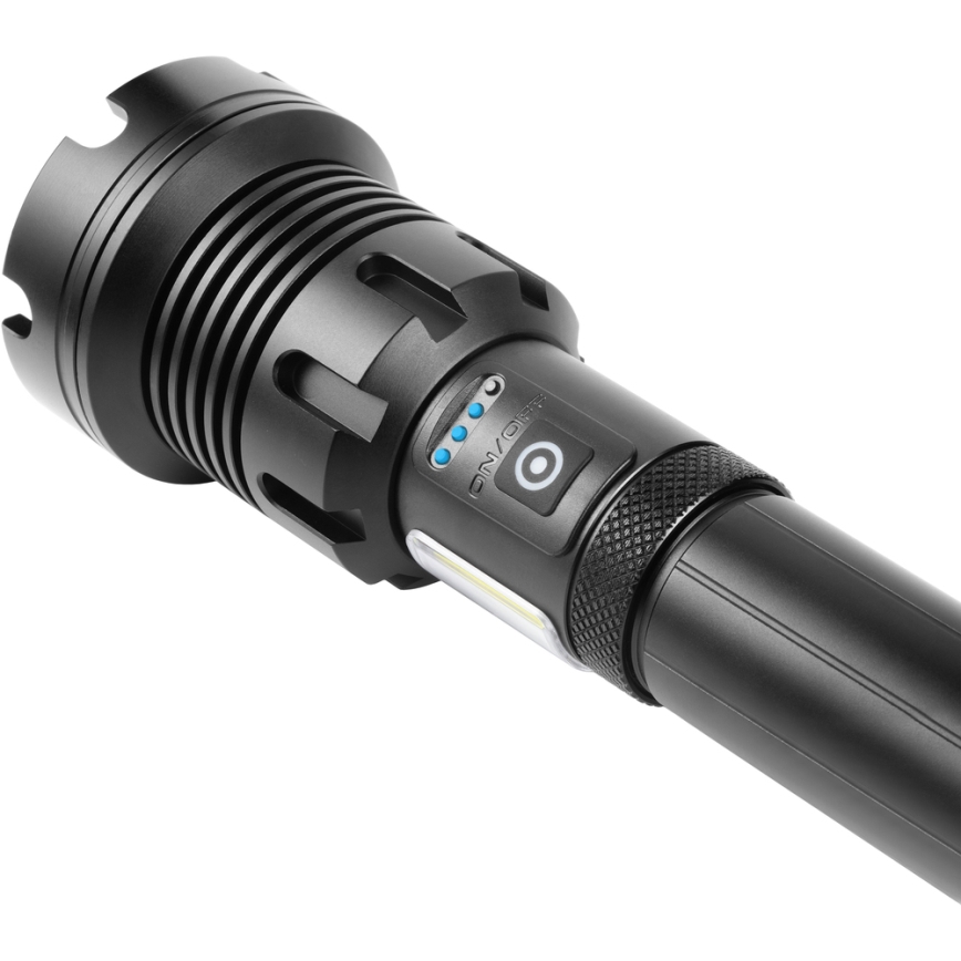 Sencor - LED Torcia elettrica ricaricabile in alluminio con funzione di power bank LED/10W/4400 mAh 2000 lm IP44