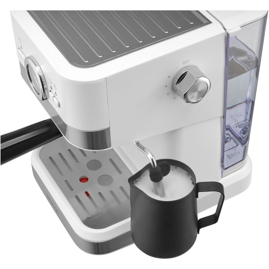 Sencor - Macchina da caffè a leva espresso 1050W/230V bianco/cromo opaco