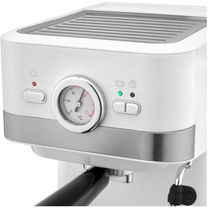 Sencor - Macchina da caffè a leva espresso 1050W/230V bianco/cromo opaco