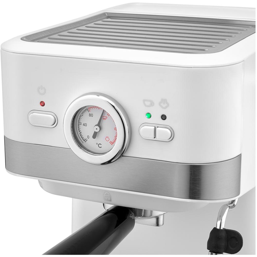 Sencor - Macchina da caffè a leva espresso 1050W/230V bianco/cromo opaco