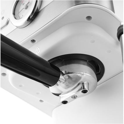 Sencor - Macchina da caffè a leva espresso 1050W/230V bianco/cromo opaco