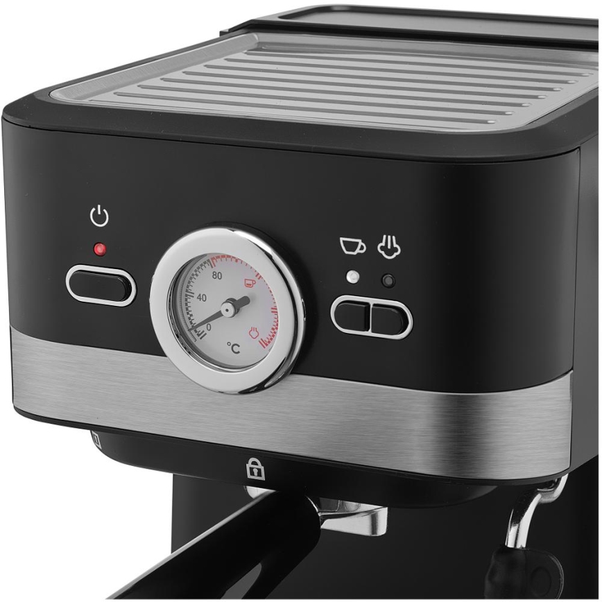 Sencor - Macchina da caffè a leva espresso 1050W/230V nero/cromo opaco