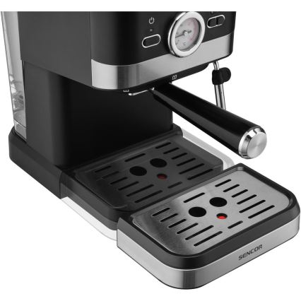 Sencor - Macchina da caffè a leva espresso 1050W/230V nero/cromo opaco