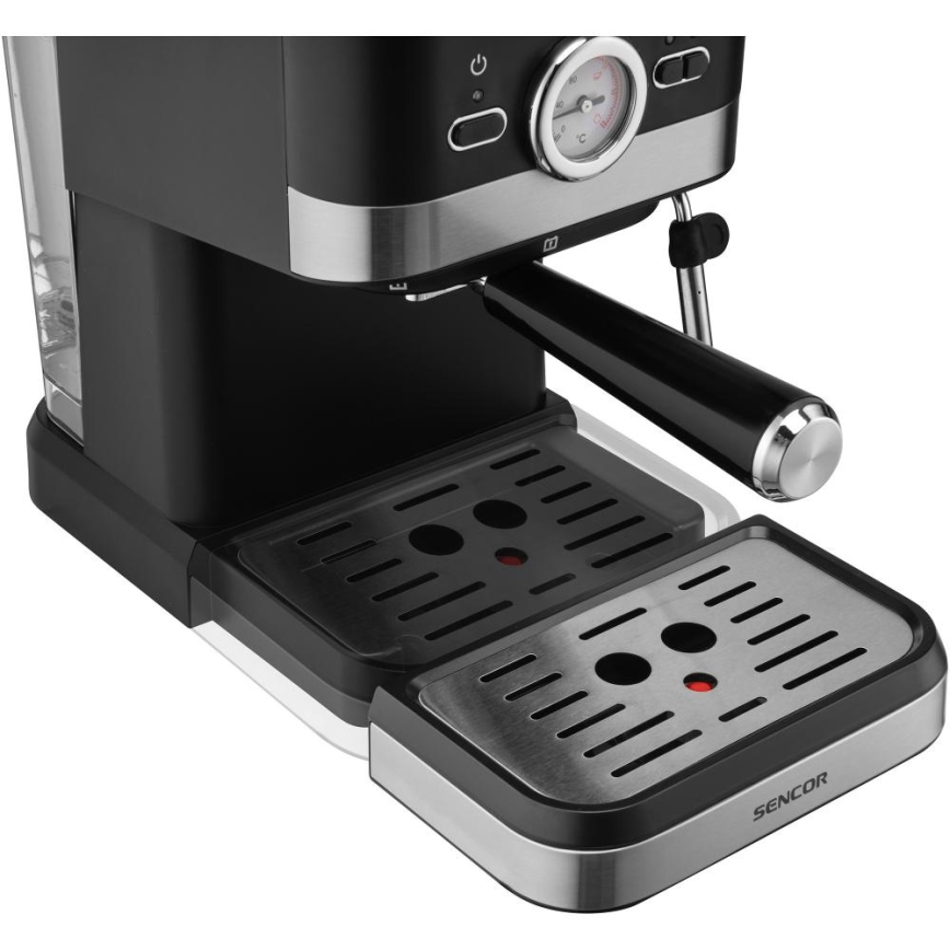 Sencor - Macchina da caffè a leva espresso 1050W/230V nero/cromo opaco