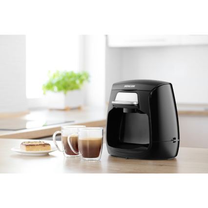 Sencor - Macchina da caffè con due tazze 500W/230V nero