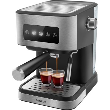 Sencor - Macchina da caffè espresso a leva 1050W/230V nero/cromo satinato
