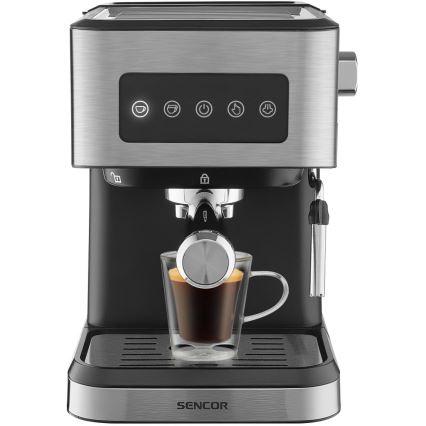 Sencor - Macchina da caffè espresso a leva 1050W/230V nero/cromo satinato