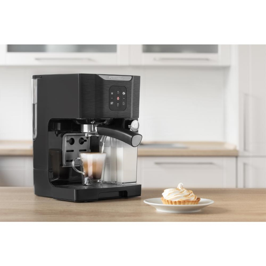 Sencor - Macchina da caffè espresso a leva 1450W/230V nero/cromo opaco