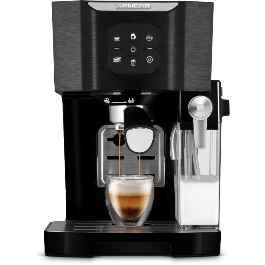 Sencor - Macchina da caffè espresso a leva 1450W/230V nero/cromo opaco