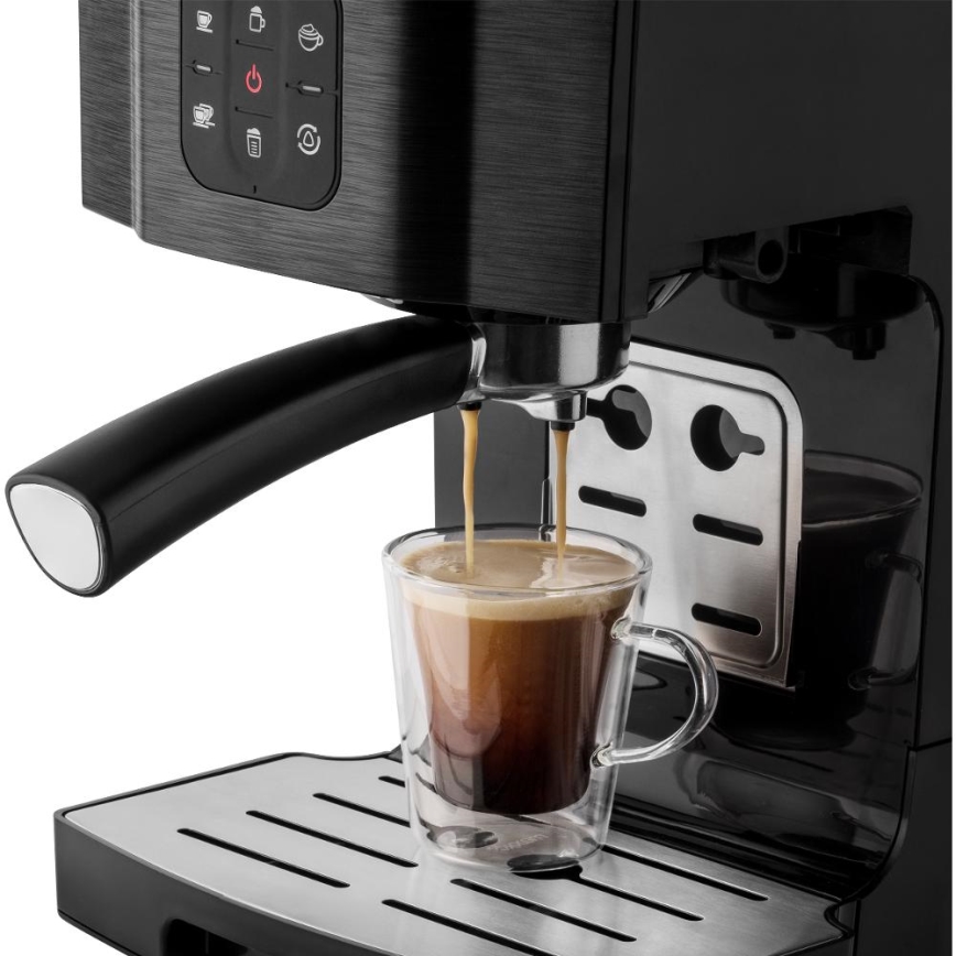 Sencor - Macchina da caffè espresso a leva 1450W/230V nero/cromo opaco
