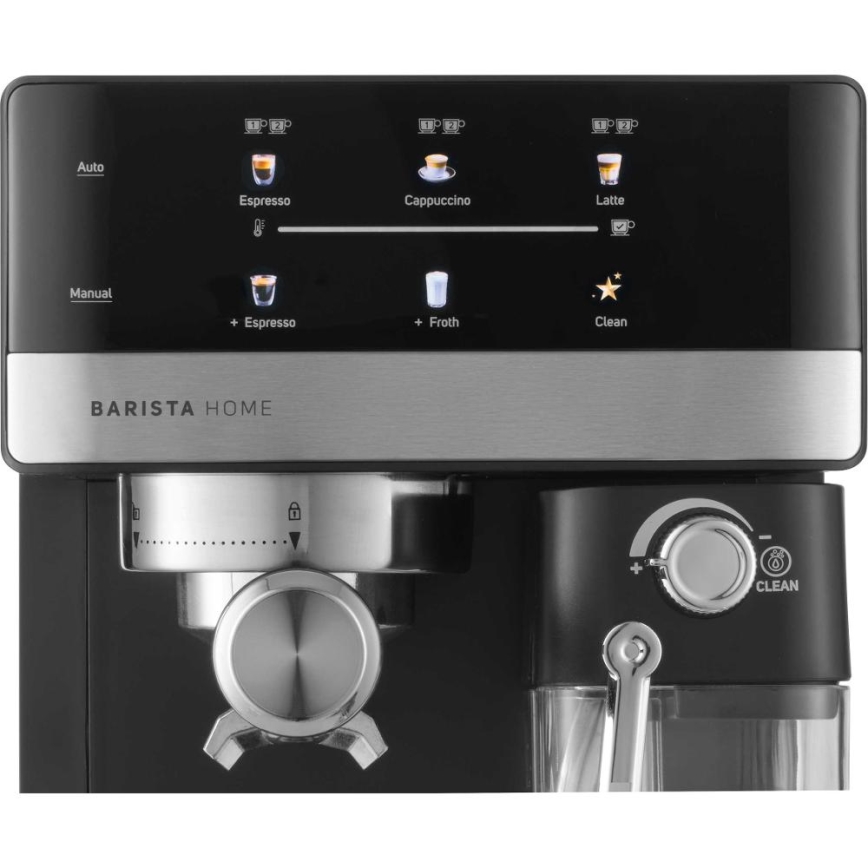 Sencor - Macchina per caffè espresso a portafiltro 1350 W/230 V nero/cromo satinato