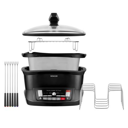 Sencor - Padella multifunzione con accessori 1800W/230V 18 funzioni 4,8l