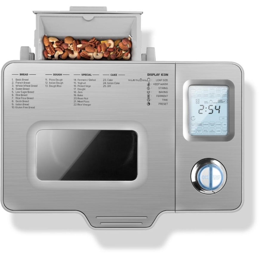 Sencor - Panificatrice domestica 550W/230V cromo opaco