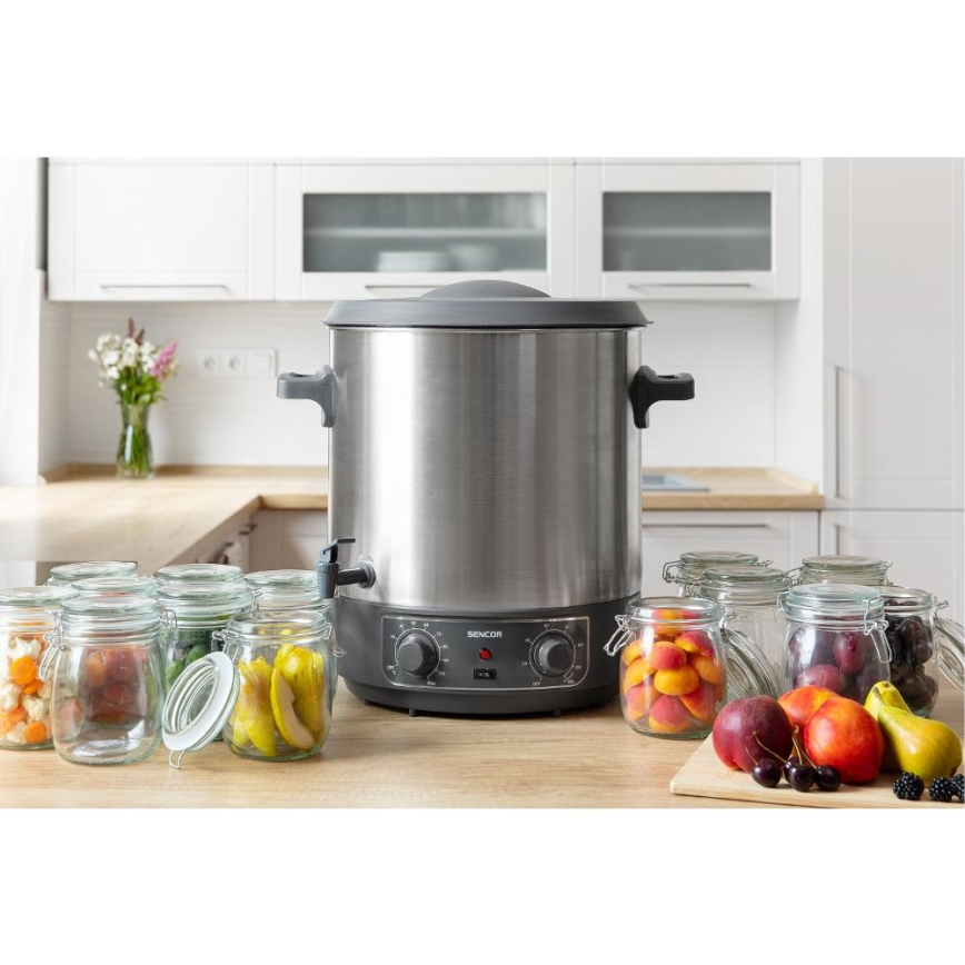 Sencor - Pentola per conserve 27 l 1800W/230V acciaio inox/grigio