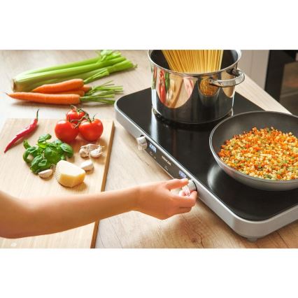 Sencor - Piastra in vetroceramica a due fuochi con display LCD 3500W/230V