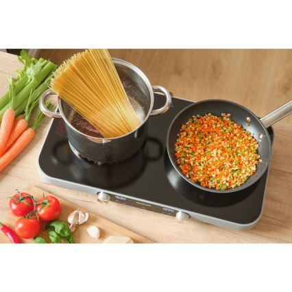 Sencor - Piastra in vetroceramica a due fuochi con display LCD 3500W/230V