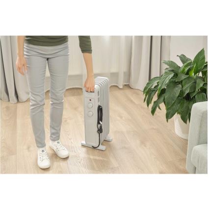 Sencor - Radiatore a olio a 7 elementi 600/900/1500W/230V bianco