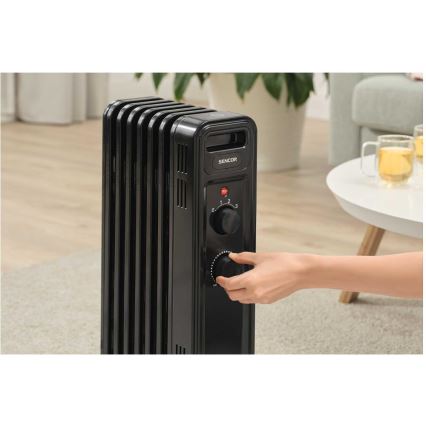 Sencor - Radiatore a olio con 7 elementi 600/900/1500W/230V nero