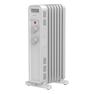Sencor - Radiatore ad olio a 7 elementi, 600/900/1500 W, 230 V, bianco