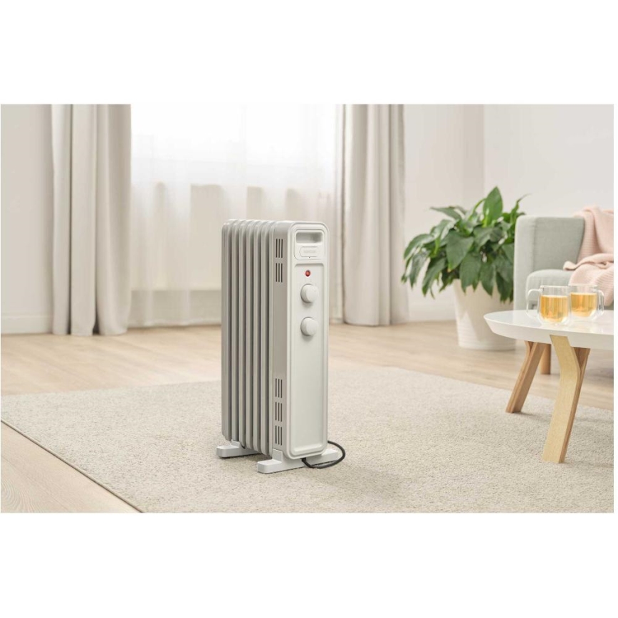 Sencor - Radiatore ad olio a 7 elementi, 600/900/1500 W, 230 V, bianco