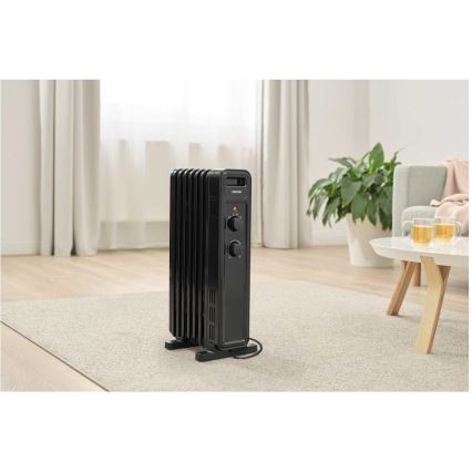 Sencor - Radiatore ad olio a 7 elementi 600/900/1500W/230V, nero