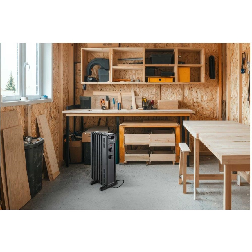 Sencor - Radiatore ad olio a 7 elementi 600/900/1500W/230V, nero