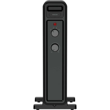 Sencor - Radiatore ad olio a 7 elementi 600/900/1500W/230V, nero