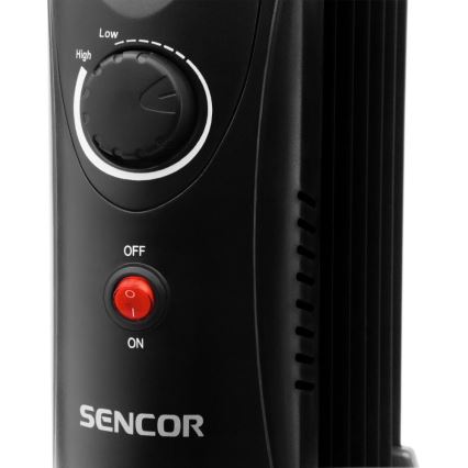 Sencor - Radiatore ad olio a 7 elementi, 700 W/230 V, nero