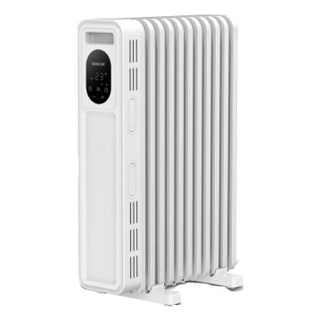 Sencor - Radiatore ad olio con 11 alette 1000/2300W/230V bianco + telecomando