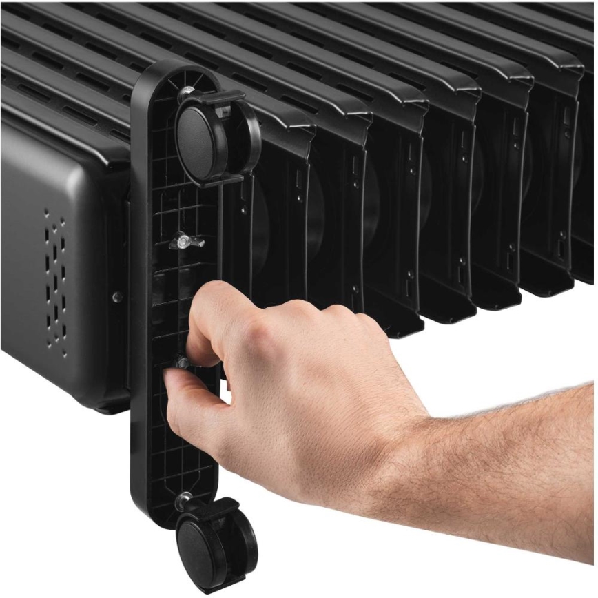 Sencor - Radiatore ad olio con 11 elementi 1000/1200/2400W/230V Wi-Fi nero