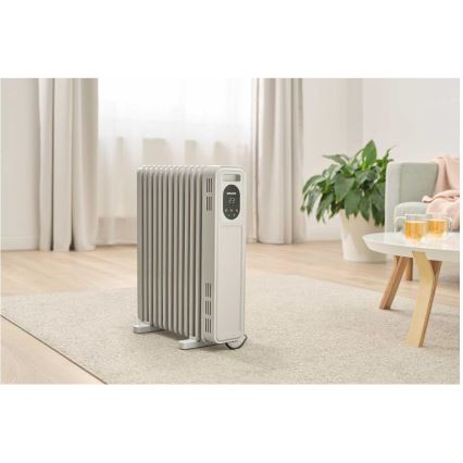 Sencor - Radiatore a olio con 13 elementi, 1000/2500 W, 230 V, bianco, con telecomando