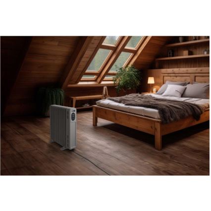 Sencor - Radiatore a olio con 13 elementi, 1000/2500 W, 230 V, bianco, con telecomando