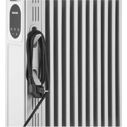 Sencor - Radiatore a olio con 13 elementi, 1000/2500 W, 230 V, bianco, con telecomando