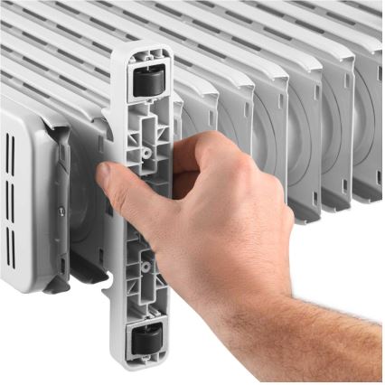 Sencor - Radiatore a olio con 13 elementi, 1000/2500 W, 230 V, bianco, con telecomando