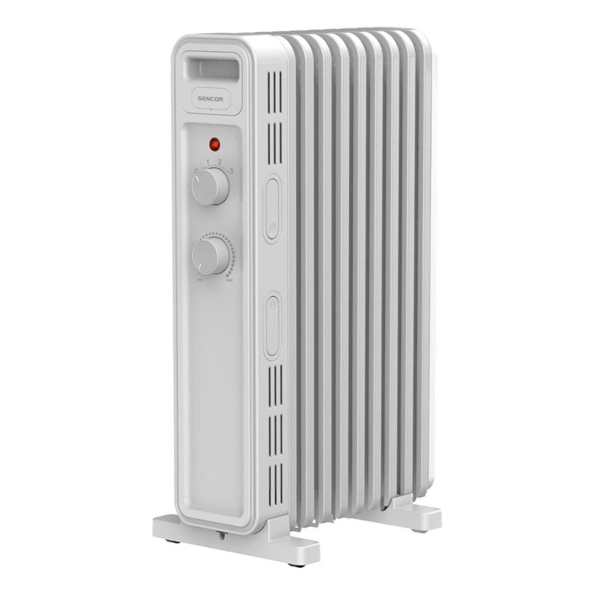 Sencor - Radiatore ad olio con 9 elementi, 800/1200/2000 W, 230 V, bianco