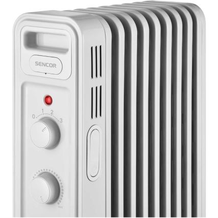 Sencor - Radiatore ad olio con 9 elementi, 800/1200/2000 W, 230 V, bianco