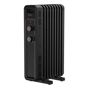 Sencor - Radiatore elettrico a olio con 9 elementi, 3 livelli di potenza 800/1200/2000 W, 230 V, nero
