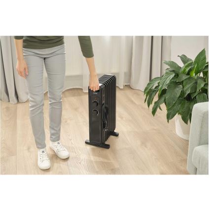 Sencor - Radiatore elettrico a olio con 9 elementi, 3 livelli di potenza 800/1200/2000 W, 230 V, nero