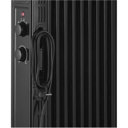 Sencor - Radiatore elettrico a olio con 9 elementi, 3 livelli di potenza 800/1200/2000 W, 230 V, nero