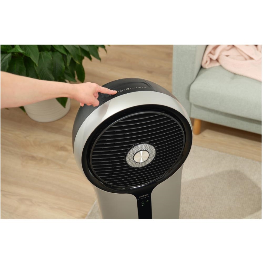 Sencor - Raffrescatore d'aria portatile 3 in 1 110W/230V argento/nero con telecomando