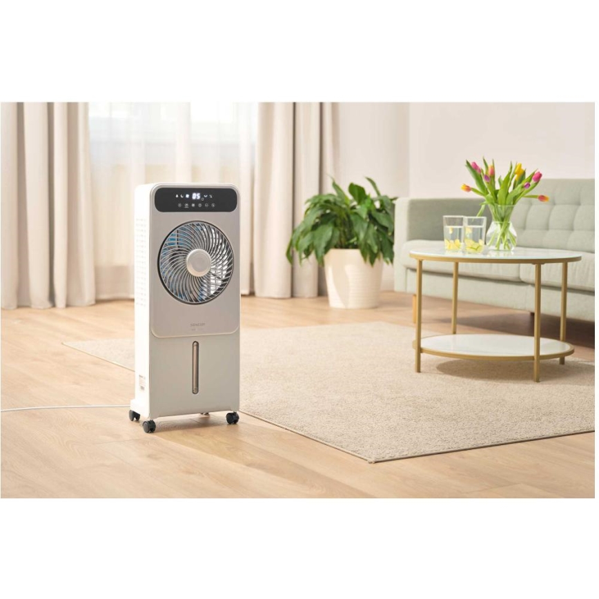 Sencor - Raffrescatore d'aria portatile 28W/230V grigio con telecomando